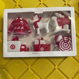 Target 6pc Ceramic Christmas Tree Ornament Set Red/White Wondershop